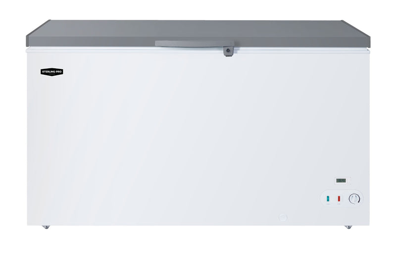 Sterling Pro Cobus SP450CFSS Stainless Steel Lid Chest Freezer, 450 Litres