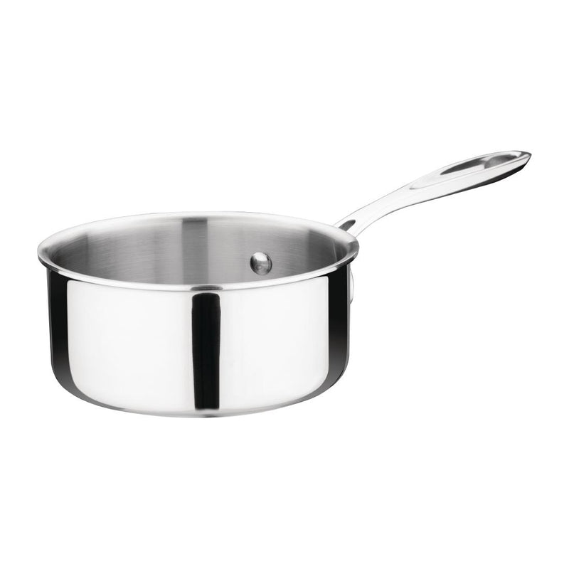 Vogue Stainless Steel and Aluminium Tri-Wall Saucepan 14cm