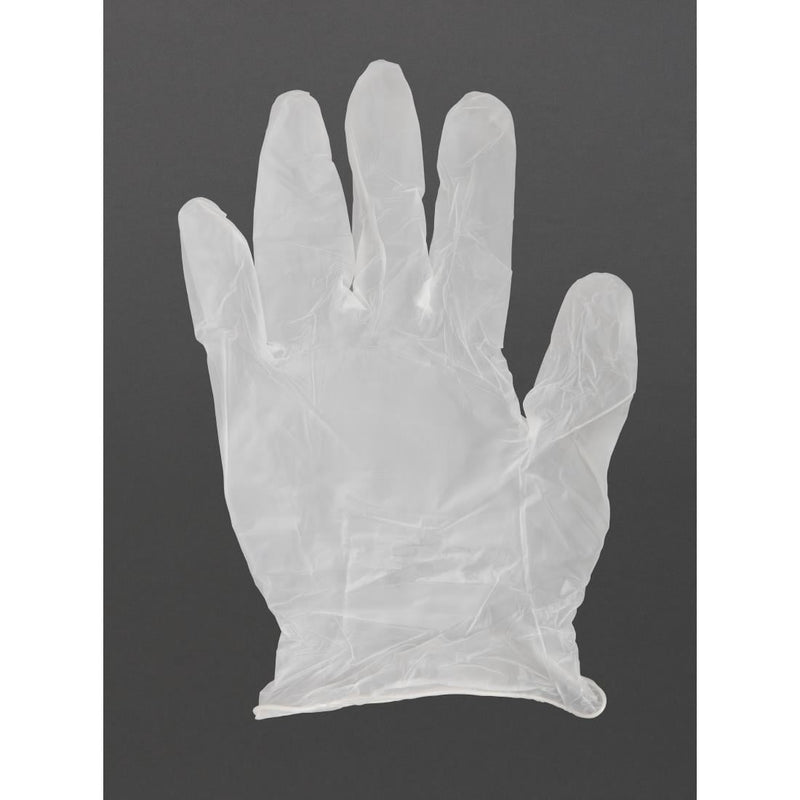 Vogue Powder-Free Vinyl Gloves Clear Medium (100 Pack)