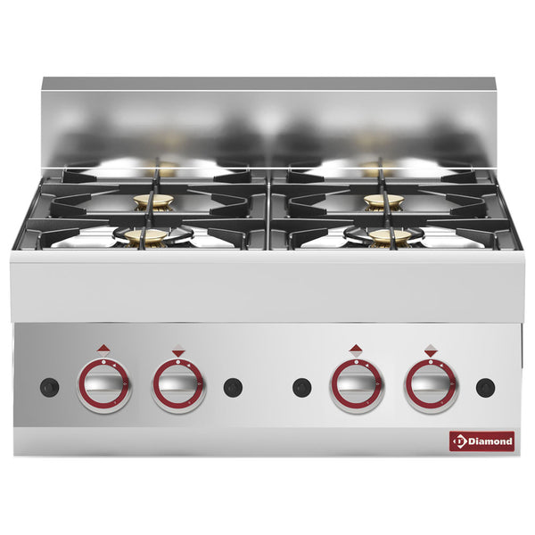 Diamond G65/4F7T-N 4 Burner Countertop Gas Range Cooker