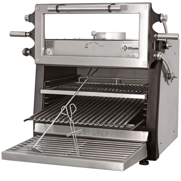 Diamond CBQ-060/RX Stainless Steel BBQ Charcoal Oven with Liftable Door