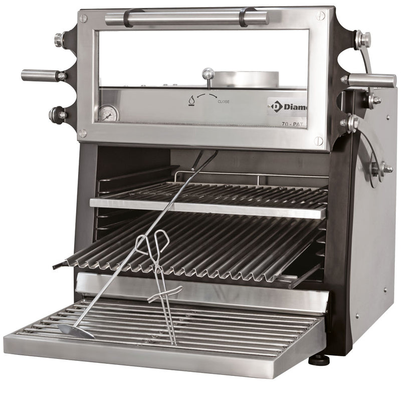 Diamond CBQ-060/RX Stainless Steel BBQ Charcoal Oven with Liftable Door