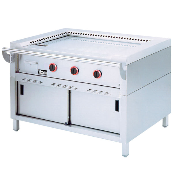 Diamond TPG3-15 Diamond TPG3-15 Freestanding 3 Area Gas Teppanyaki Plate on Cupboard