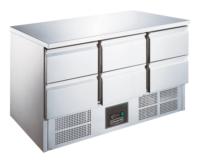 Sterling Pro Cobus SPU303-6D 6 Drawer Undermounted Counter, 368 Litres