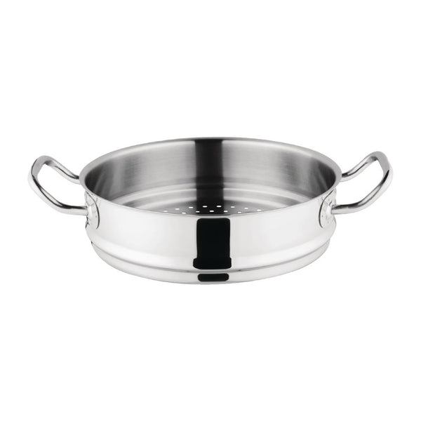 Vogue Stainless Steel and Aluminium Tri-Wall Steamer 28cm