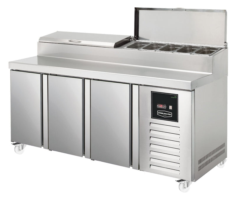 Sterling Pro Green SPIZ-180 3 Door Refrigerated Preparation Counter