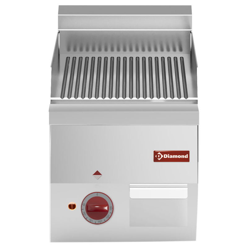 Diamond E60/PR3T-N Ribbed Electric Chrome Cooking Plate, 3kW
