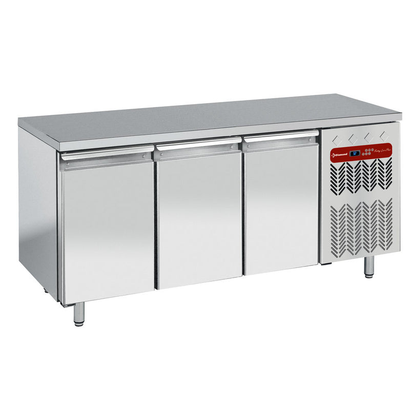 Diamond TP3N/H-R2 3 Door Stainless Steel Refrigerated Counter, 550 Litres