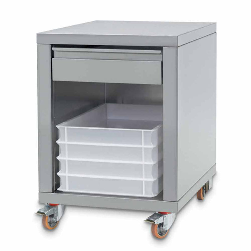 Diamond SDP/PF Stainless Steel Support + Drawer, On Wheels, For Forming Machines
