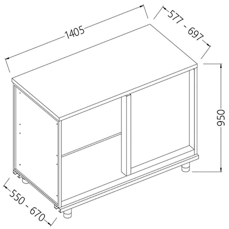 Diamond LN90DX Back Cabinet Angular Right Neutral - Case
