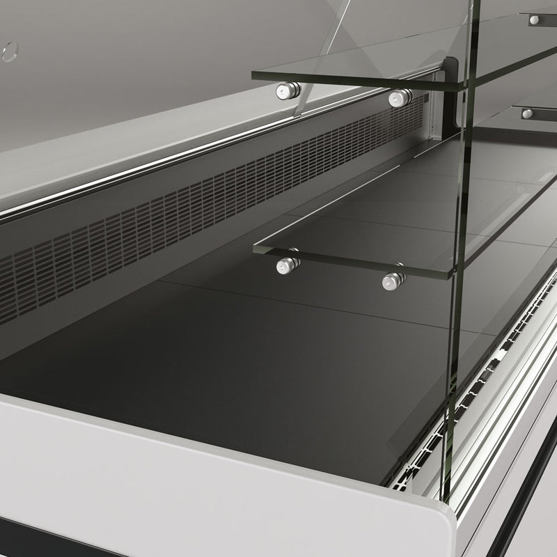 Diamond VB10XF1/R2 Flat Glass Light Wood Refrigerated Serveover Counter, 1038mm