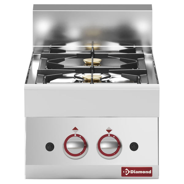 Diamond G65/2F4T-N 2 Burner Countertop Gas Range Cooker