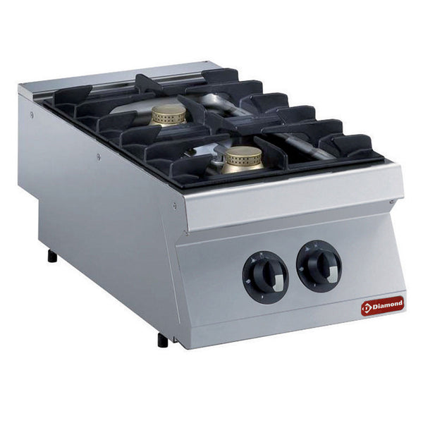 Diamond G17/2F4T-N 2 Burner Countertop Gas Range Cooker