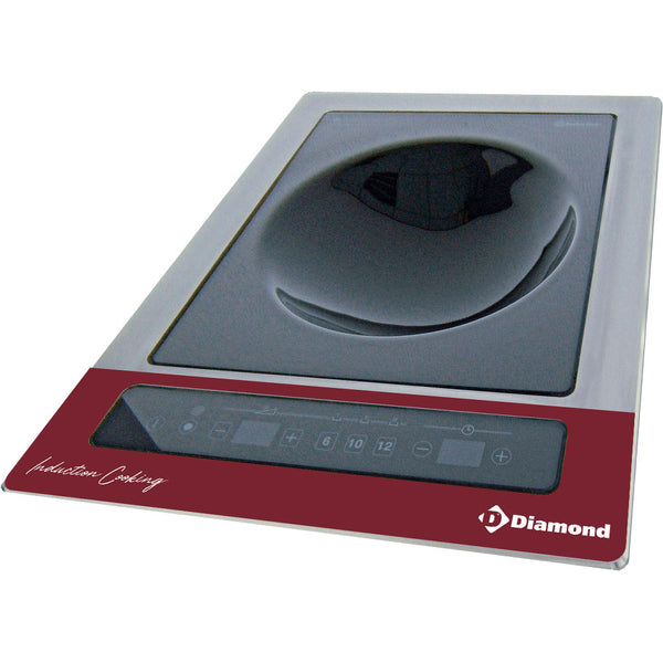 Diamond WOKI-60IP/TR-SH/R Electric Induction Hob & Built-in Wok with Tactile Keys, 6kW