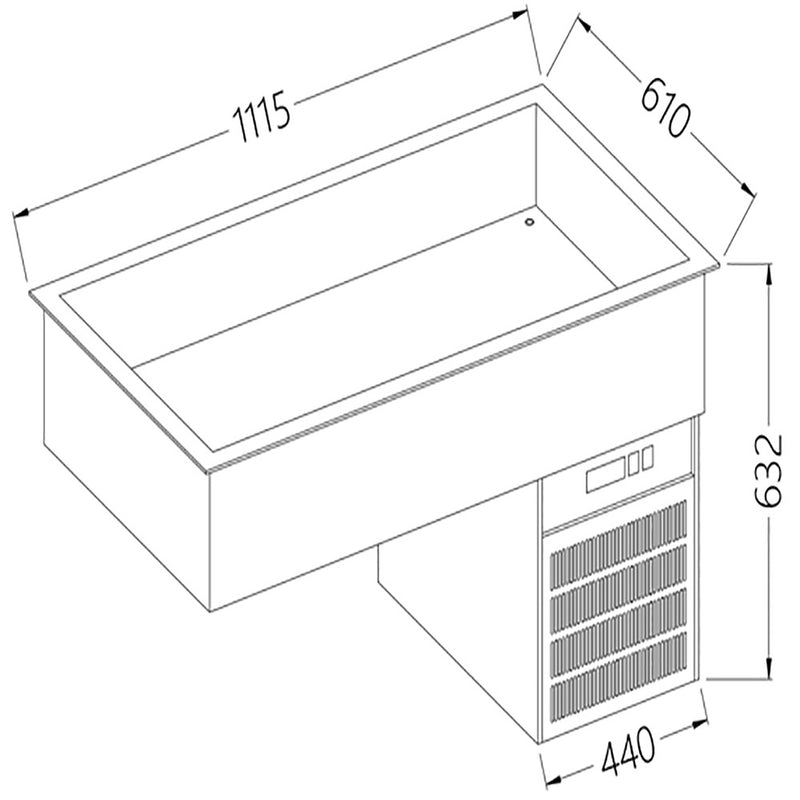 Diamond DI/RCX12-P Refrigerated Basin Element 3X Gn 1/1