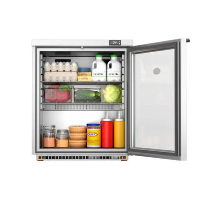 Foster Single Glass Door Undercounter Cabinet Display Refrigerator, 200 Litres