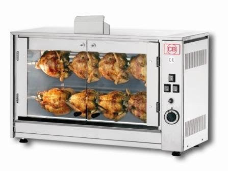 CB E8P-S2 - 2 spit - 8 bird  Electric Chicken rotisserie