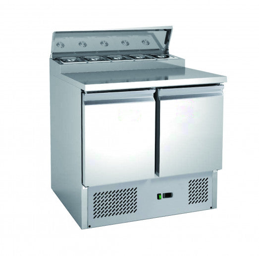 Chefs Range SP216 - 2 Door Prep counter - 5 x 1/6gn containers