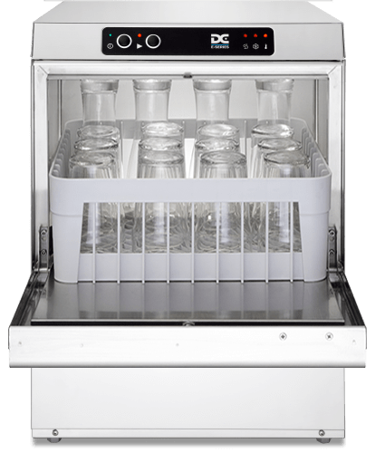 DC EG50D Economy Range 500mm Basket Frontloading Commercial Glasswasher with Drain Pump, 18 Pint Capacity
