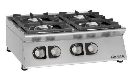 Giorik 70 Top ECG740T 4 burner gas boiling top