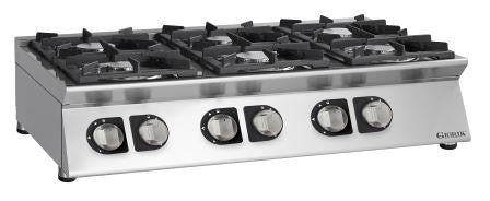 Giorik 70 Top ECG760T 6 burner gas boiling top