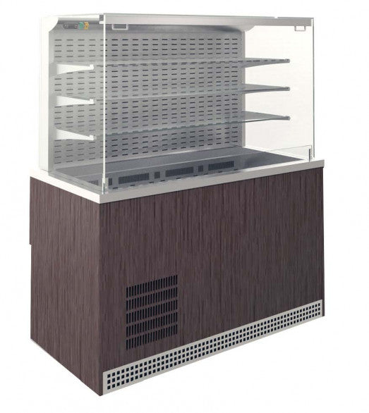Emainox Wall Self Supreme 8087575 - 3 Shelves + 3 x 1/1gn  Refrigerated Grab & Go display with dolewell