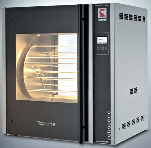 Ubert Topline RT408-CC, Pass Thru "Hot air" electric rotisserie - 8 spits