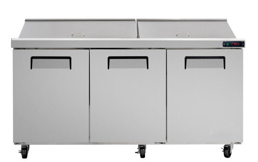 Chefs Range TSSU-72T - 3 Door Prep counter + 18 x 1/6gn containers