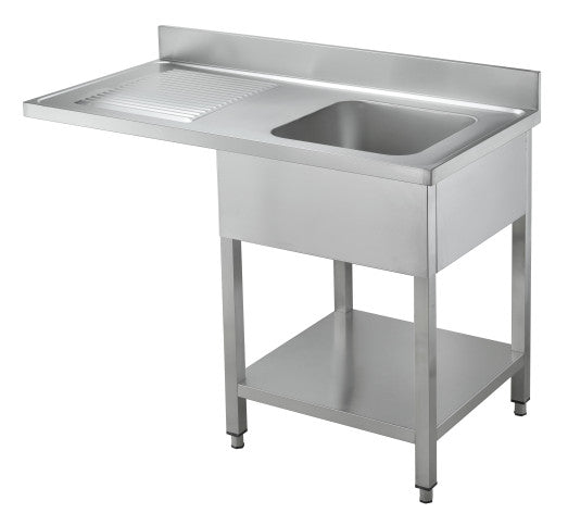 Chefs Range STD02D-146R1C 1400mm Dishwasher sink left hand drainer with mixer tap & waste fittings