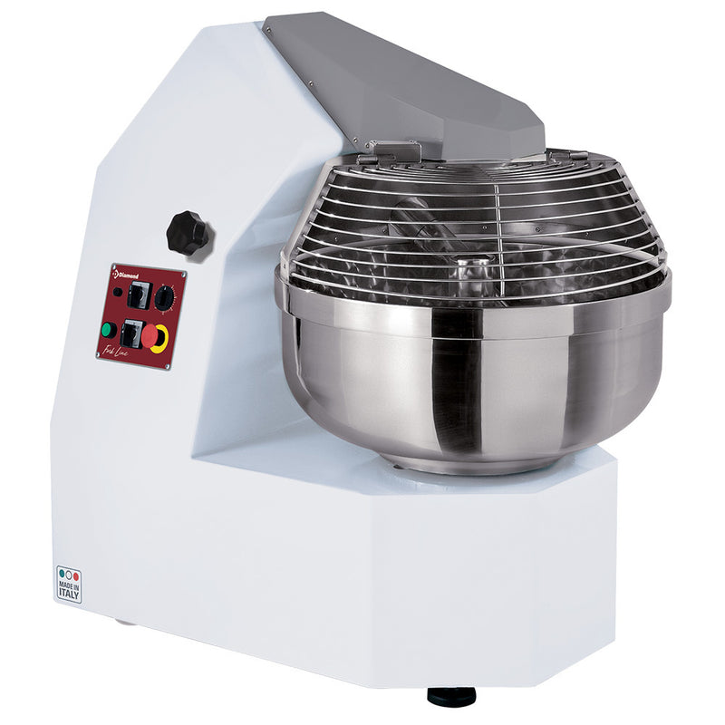 Diamond PBR-60/T2V 2 Speed Fork Mixer with Timer on Wheels, 60kg of Dough