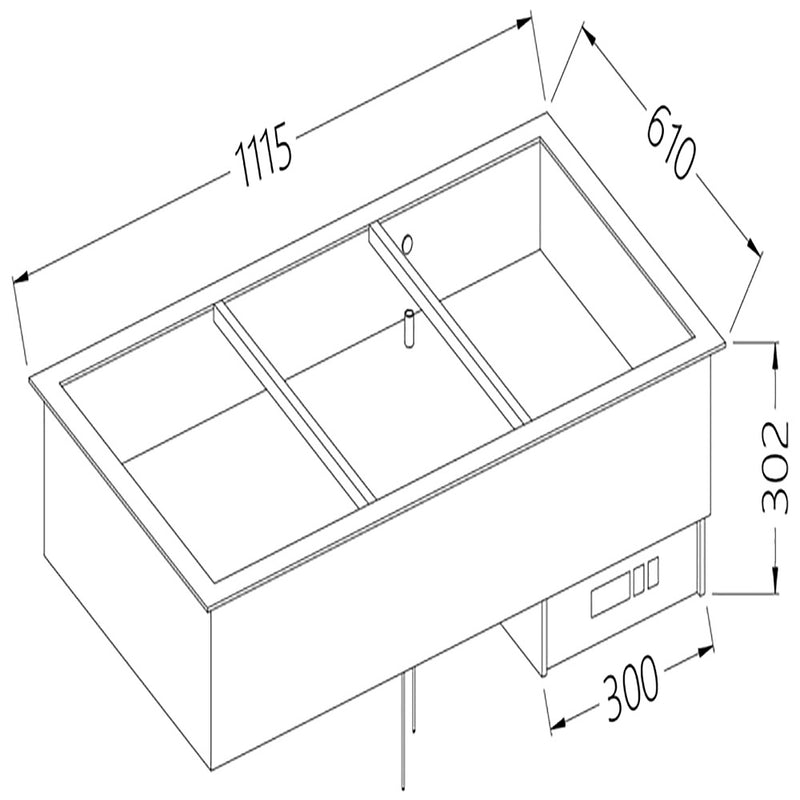 Diamond DI/BX12-P Electric Bain Marie, 3 x 1/1 GN