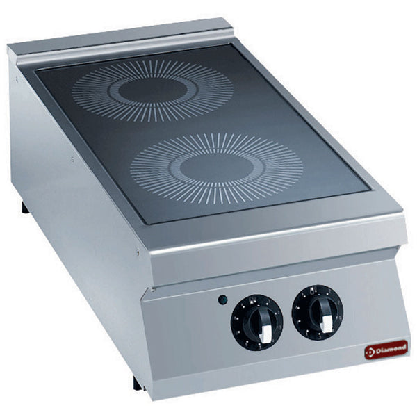 Diamond E22/2VC4T-N Vitroceramic Electric 2 Induction Hob Cooker, 6.8kW