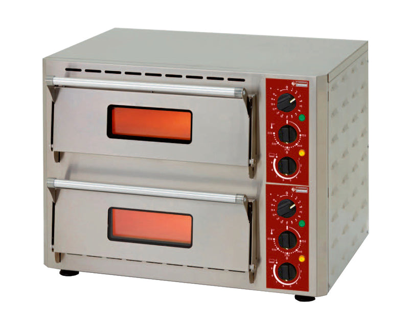 Diamond PIZZA-QUICK/43-2C Electric Twin Deck Pizza Oven, 2 x 1 Pizzas 430mm