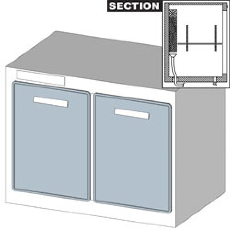 Diamond DV210 2 Door Stainless Steel Refrigerated Counter