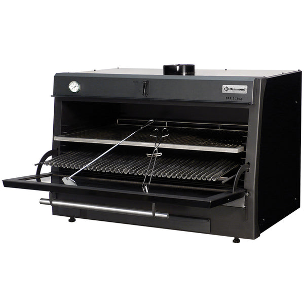 Diamond CBQ-120/BK Black Charcoal BBQ Oven