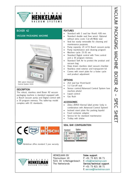 BOXER 42 WITH SENSOR CONTROL + FREE SERVICE KIT