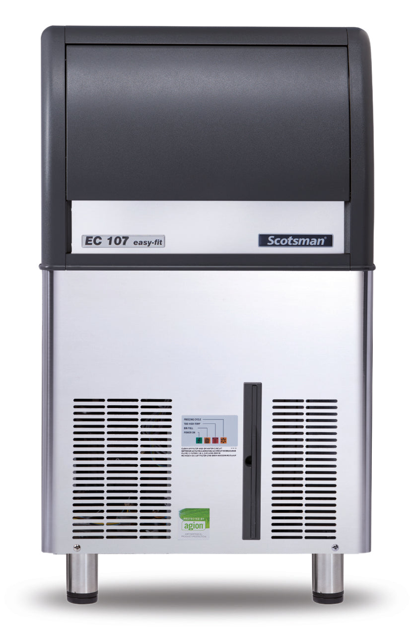 Scotsman EC107 Easy Fit Eco X Self Contained Ice Machine - 53kg/24hr / 23kg Bin - With Built-in Drain Pump