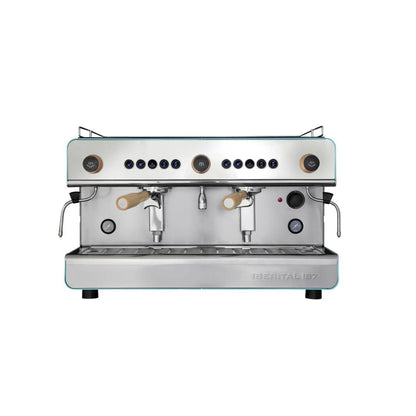 Iberital IB7 Compact Tall (2 Group) Tiffany Blue – Fully Automatic Espresso 2850W