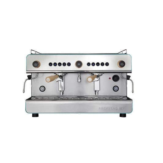 Iberital IB7 Compact Tall (2 Group) Tiffany Blue – Fully Automatic Espresso 2850W
