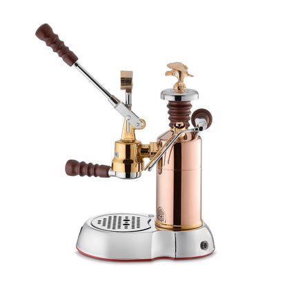 La Pavoni Esperto Edotto Lever Coffee Machine Stainless (Steel Brass Copper/Wood)