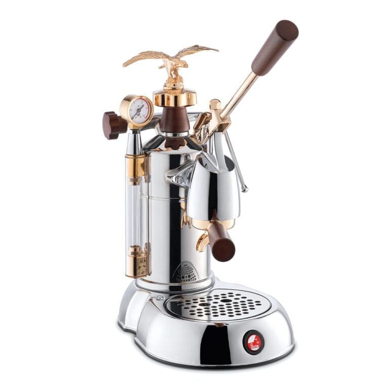 La Pavoni Expo 2015 Lever Coffee Machine (Stainless Steel Gold/Wood)