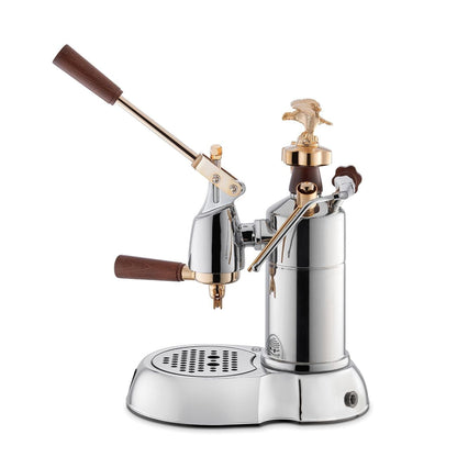 La Pavoni Expo 2015 Lever Coffee Machine (Stainless Steel Gold/Wood)