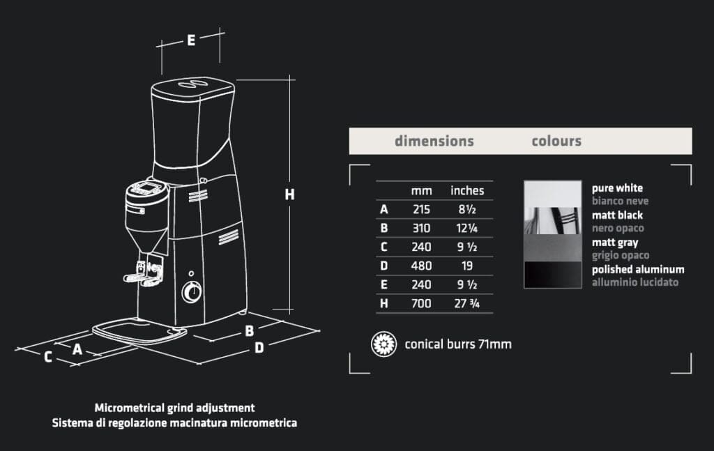 Mazzer Kold S Electronic Coffee Grinder (Electronic) – Black