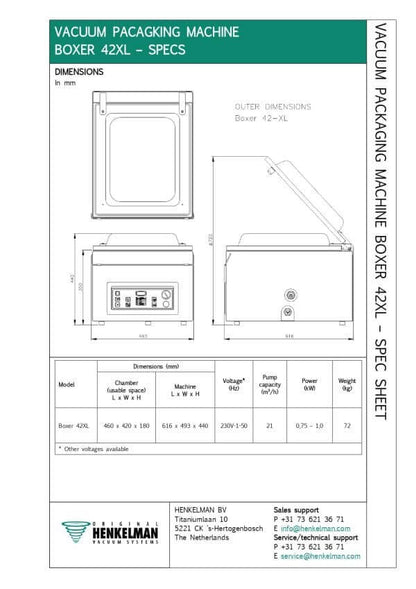 BOXER 42XL DUAL SEAL BARS & SENSOR CONTROL + FREE SERVICE KIT