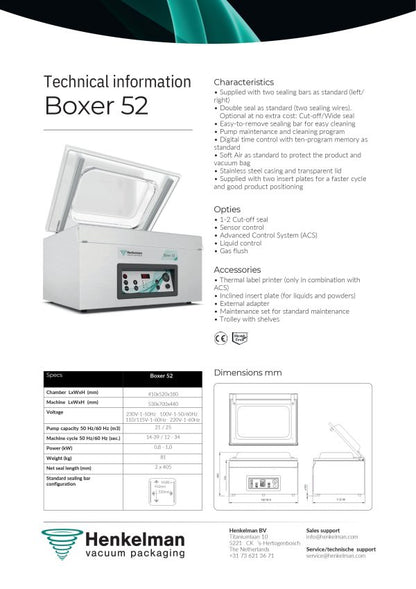 BOXER 52 WITH SENSOR CONTROL + FREE SERVICE KIT