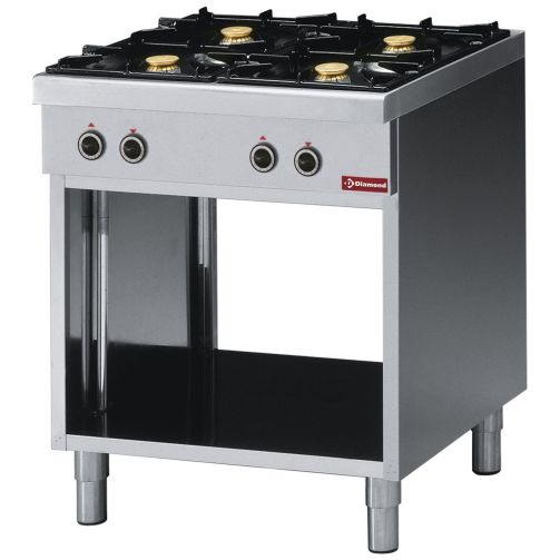 Diamond 4 Burner Gas Oven Range on Open Cupboard