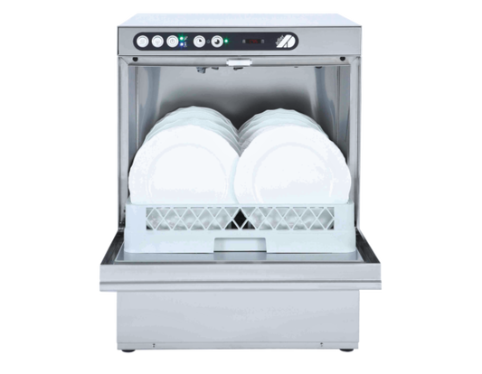 Adler 500mm Basket Dishwasher with Breaktank, Drain Pump & Chemical Pump, 18 Plates (30 Amp Plug)