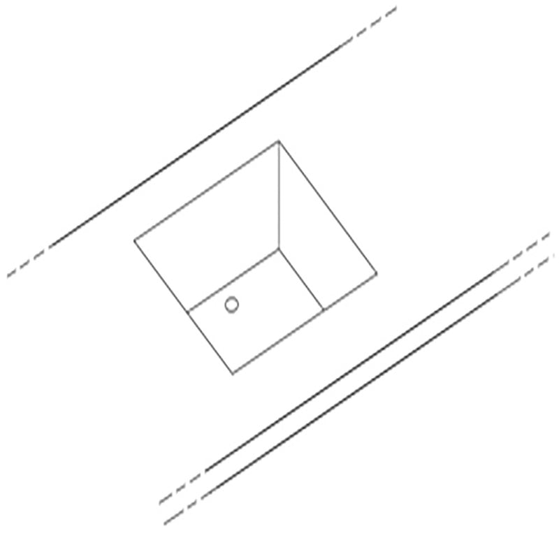 Diamond KQ Option: Sink 400X400Xh200Mm, Counter Or Rear Cabinet (1Piece)