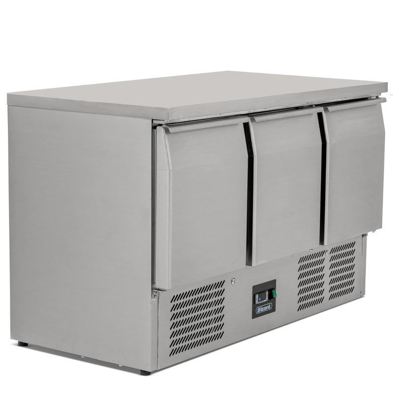 BLIZZARD Compact Triple Door Counter Refrigerator