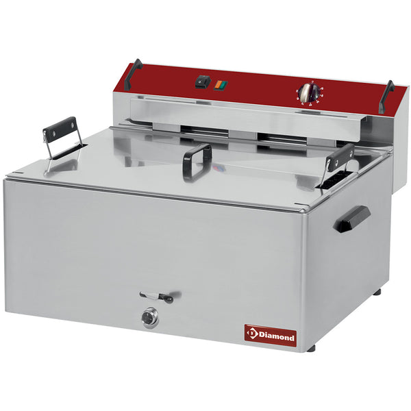 Diamond F16E/D-N Single Basket Countertop Deep Electric Fryer, 9kW